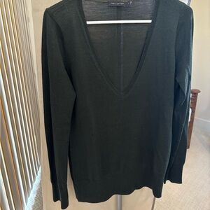 The Limited Women's Black Wool V-Neck Sweater Size Large